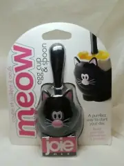Joie MSC Meow Black Cat Egg Cup & Spoon