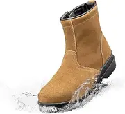 [Soletec] Steel Toe Work Boots, Chelsea Boots, Industrial & Construction Safety Shoes, Oil Resistant Outsole, Steel Plate Side Zip, for Men& Women