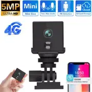 5MP 4G SIM Card Mini Camera PIR WiFi Wireless Security Camera IR Night 1080P HD