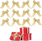 HAWILLOSCH 30pcs Bow Satin Ribbon: Craft Self Adhesive Mini Bows for Present Wrapping Crafts Sewing Scrapbooking Weddings DIY Party Baking Decoration