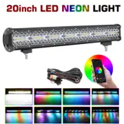 20Inch LED Light Bar Dream Color Strobe Strip Bluetooth Music Flash Toyota Boat