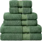 [GC GAVENO CAVAILIA] Bamboo Bath Sheet Extra Large (90x140cm) - 500 GSM Super Water Absorbent Towels Large Bamboo Towels 2 Pack (60% Bamboo, 40% Cotton) - Extra Soft Towel Bath Sheets - Green