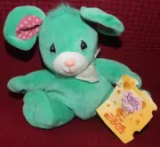 7" 1998 Precious Moments TENDER TAILS PLUSH GREEN MOUSE ROSIE with tag