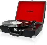 Mbeat Retro Briefcase-Style USB Turntable Record Player Vinyl to MP3 Built-In...