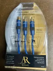 Acoustic Research performance audio Y adapter 1 female to 2 males AP040 gold RCA