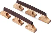 ifundom 2 Pcs 6 Strings Ukulele Bridge Parts Banjo Guitar Rosewood Hook Brown Wooden