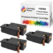 3 Pack Black Compatible Toner Cartridge for Dell (1,250 Pages) for Dell C1660 C1660w