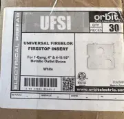 Orbit UFSI Univ Fireblok Firestop Insert Box Of 30 Metallic White Outlet 1 Gang