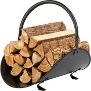 Amagabeli Fireplace Log Holder Indoor Firewood Carrier Metal Second Generation