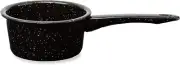 Granite 1 Quart Saucepan, Naturally Nonstick Sauce Pots, Speckled Enamel Cookwar