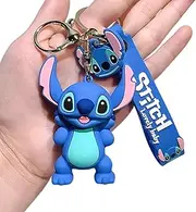 Stitch Keychains For Girls Boys, Cute Pendant Keychains Accessories, Cute Kawaii Key ring Purse Backpack, Key Chain Accessories Wristlet Key chain Car Charms, Blue
