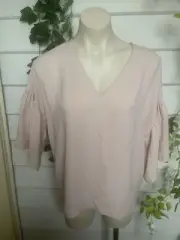 decjuba ruffle blouse pink small BNWT $79.95