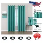 Energy Efficient Teal Blackout Curtains – 2 Panels, Thermal Insulated & Washable