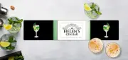 Personalised Gin bar Runner Mat - Gin Bottle label Home bar mat