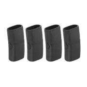 12mmx6mm Flat Leather Clasps, 4Pcs Bracelet Clasps, Black