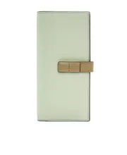 Large vertical wallet in grained calfskin One size Brown