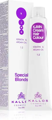 Kallos Kjmn Professional Hair Color Cream Keratin And Argan Oil Hair Dye Color 12.013 Special Blonde Ultra Beige 100ml