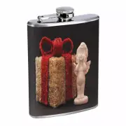 Christmas Angel Em1 Flask 8oz Stainless Steel Hip Drinking Whiskey