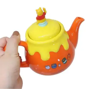【sunart】迪士尼 小熊維尼 陶瓷造型茶壺 橘黃蜂蜜 維尼(餐具雜貨)