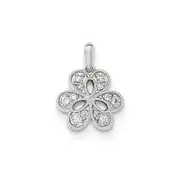 14K White GoldReal Diamond Pendant