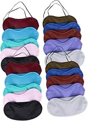 IWOWHERO 21pcs Sleep Eye Mask Portable Shading Patch for Travel Home Parties Comfortable Night Blindfolds Mixed Colors for Blocking Light and Enhancing Sleep Quality