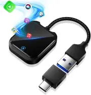 2024 Pro Edition Wireless CarPlay Adapter for iPhone Android Auto 2 in 1