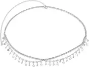 [Eohak] Tassel Body Chain for Women Adjustable Rhinestone Layered Chain Belt Summer Beach Bikini Body Chains