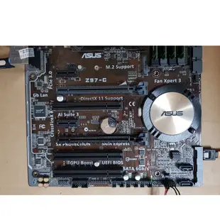 ASUS 華碩 Z97-C M.2主機板 1150腳位 功能正常 附檔板 Z97