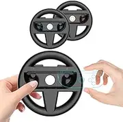 AZURAOKEY Steering Wheels for Switch 2 Console JoyCons, Switch Accessories for Switch 2 Joy Con Controller Race Accessories, 2 Packs-Black