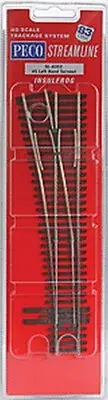 PECO Streamline Code 83 No.5 Insulfrog Left Turnout - Nickel Silver - HO Scale