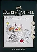 Faber-Castell Art & Graphic Sketch Pad, A3, Acid Free Gummed Paper Pad, 160 GSM, 40 Sheets for Graphite, Pencil, Coloured and Watercolour Pencils, Charcoal, Pitt Pens, Arts, Craft, Home and School