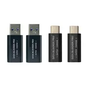 4Pcs USB Data Blocker and USB-C Data Blocker Protect Against Juice Jacking Support Safe Quick Charg Black