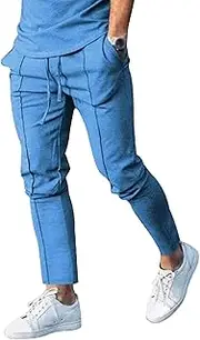 [RegaliaKun] Mens Slim Fit Pants Stretch Sweatpant Straight-Fit Running Hiking Casual Trouser Outdoor Travel Skater Pants