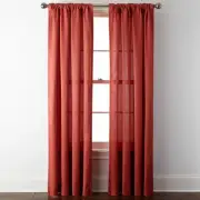 NWT WINDOW CURTAIN SET $100 new tomato BACK tab curtain panels 50 x 63 (1 PAIR)