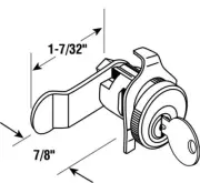 Prime-Line S4125 Brushed Nickel Steel Counter Clockwise Mailbox Lock 4.9 H in.