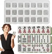 Mahjong Mould, Mahjong Mould,Chocolate Moulds | Chinese Mahjong Silicone Mould, Epoxy Resin Molds for Chocolate Ice Tray