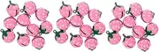 3sets Charming Strawberry Pattern Bell Pendant Pet Collar Bells Keychain Charms Necklace Pendants Set 10pcs*3