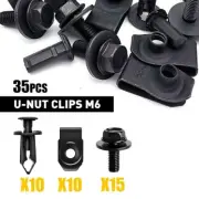 Body & U-nut Bolts Clips M6 Engine Cover Splash Undertray Shield Guard For New (for: Peugeot)