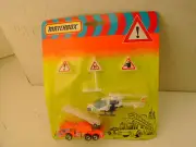MATCHBOX SUPERFAST EUROPEAN EMERGENCY SET RESCUE HELICOPTER & FIRE LADDER TRUCK