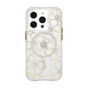 Case-Mate Floral Gems MagSafe Case - For iPhone 15 Pro - Gold