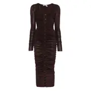 [Self-portrait] Self-portrait Fine-knit Dress XS BROWN