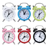 Twin Belled Alarm Clock with Loud Alarm Waking Calls Desktop Round Clocks