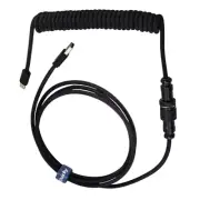 Ducky Premicord Coiled USB-A to USB-C Phantom Black Cable 4711394392362