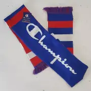 CHAMPION REVERSIBLE SCARF MEN'S LARGE SCRIPT LOGO ONESIZE BLUE/RED/WHITE
