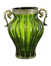 [SOGA] European Glass Home Decor Flower Vase in Green