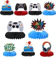 6 PCS Video Game Honeycomb Table Centerpiece Game On Controllers GamePad Table