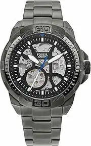 [FOSSIL] Men's Smoke Stainless Steel Bronson Analogue Watch, 44mm