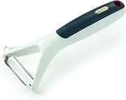 Zyliss Smooth Glide Y Vegetable Peeler - Ergonomic Handle | Swivel Blade | Eye Cutter | Effortless Peeling for Potatoes, Carrots, Cucumbers and More| Non-Slip Grip | Lightweight Build | White/Grey