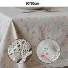 Classic Square Tablecloth with Lace Edging Add an Elegant Touch to Your Table