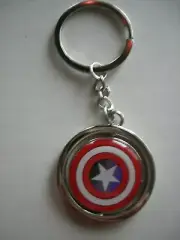 CAPTAIN AMERICA METAL KEY FOB KEY RING KEYRING KEY CHAIN